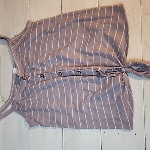 7th Ray Purple Striped Tank Top